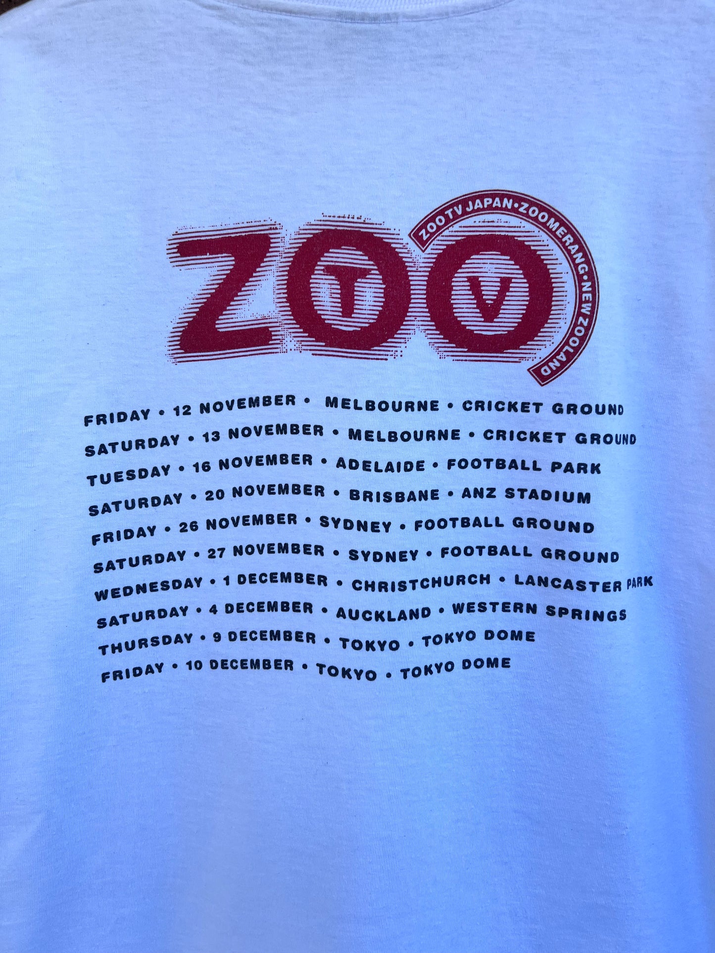 U2 Zooropa tour XL tee on Acme tag