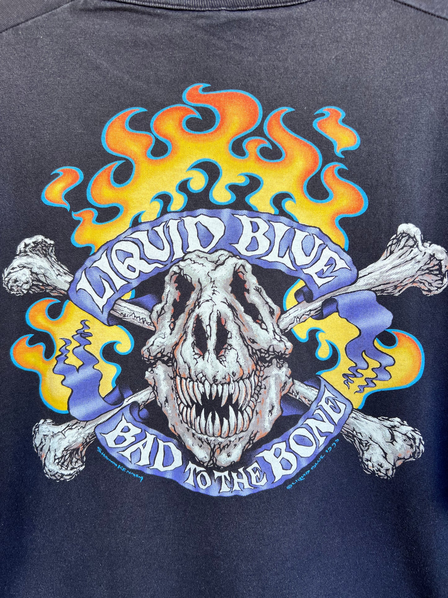 Bad to the bone XL tee on Liquid blue tag