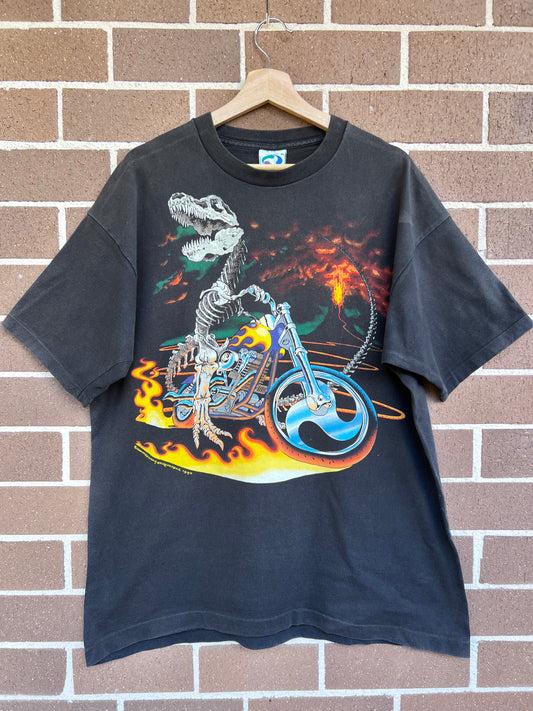 Bad to the bone XL tee on Liquid blue tag
